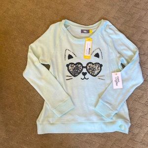 Rumi + Ryder raglan brushed pullover, size M